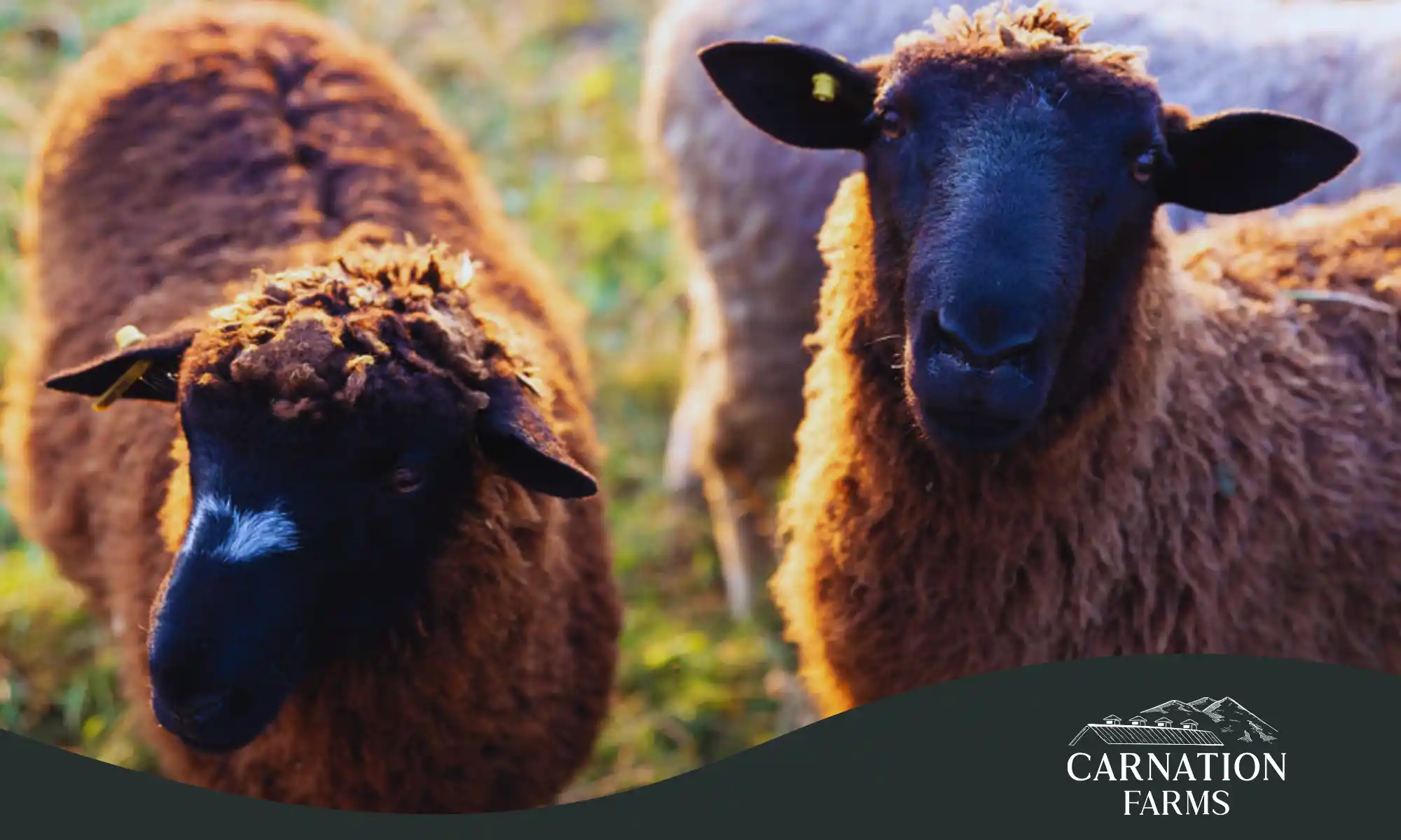 Pasture-raised sheep grazing on open fields at Carnation Farms
